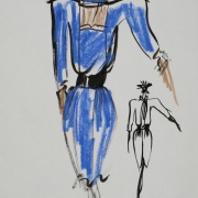 Светлана Качарава "Эскиз женского вечернего платья" 1980-е. Частное собрание. Предоставлено: Музей Москвы.