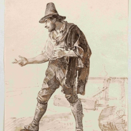 Карл Брюллов "Молодой итальянец с плащом, перекинутым через плечо" Конец 1820-х. Предоставлено: Музей-заповедник "Петергоф".