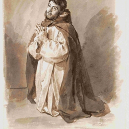 Карл Брюллов "Молящийся монах" Конец 1820-х. Предоставлено: Музей-заповедник "Петергоф".