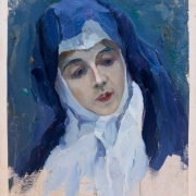 Михаил Нестеров "Голова монахини" 1910-е. Предоставлено: Галерея "Веллум".