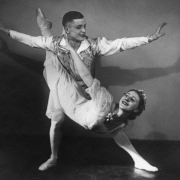С.Н. Головкина с партнёром во время репетиции. Автор фото неизвестен. Из архива семьи. Предоставлено: Российская Академия Художеств.