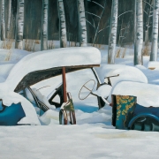 Татьяна Назаренко "Машина под снегом" 2003. Предоставлено: East Meets West Gallery.