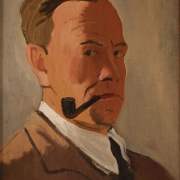 Николай Лапшин "Автопортрет" 1930-е. Предоставлено: Галеев Галерея.