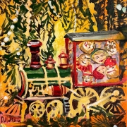 Даша Мальцева "Christmas train" 2023. Предоставлено: SISTEMA Gallery.
