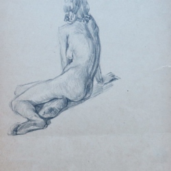 В.Л.Шкраб "Женщина, сидящая спиной". Предоставлено: Музей изобразительных искусств, Комсомольск-на-Амуре.