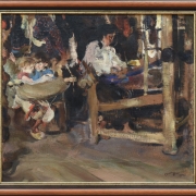 Семен Никифоров "В избе" 1904. Предоставлено: Тверская областная картинная галерея.