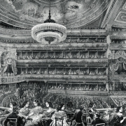 Зрительный зал Михайловского театра. 1860-е © Михайловский театр. Предоставлено: ЦВЗ "Манеж", Санкт-Петербург.