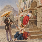 Федор Бронников "Римские женщины у фонтана" 1856. Предоставлено: © Государственная Третьяковская галерея.