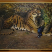 Ватагин В.А. "Тигр с павлином" 1921. Предоставлено: Государственный Дарвиновский Музей.