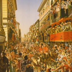Александр Мясоедов "Карнавал в Риме" 1839. Предоставлено: Государственный Русский музей, Санкт-Петербург.