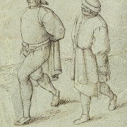 Круг Питера Брейгеля Старшего "Два идущих крестьянина" Около 1565 года. Предоставлено: © Государственный Эрмитаж.