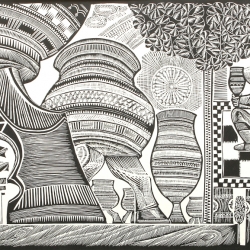 Афанасий Мунхалов "Торжество лета" 1967. Предоставлено: Национальный художественный музей Республики Саха (Якутия).
