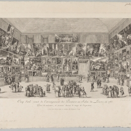 Пьетро Антонио Мартини "Точное воспроизведение развески живописных полотен на Салоне в Лувре в 1785 году". Предоставлено: © Государственный Эрмитаж.