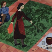 Глебова Т.Н.  "Две художницы" 1939. Предоставлено: Государственный Русский музей.