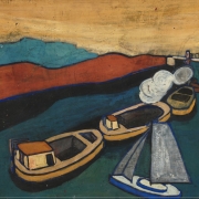 Рихард Васми "Баржи" 1953-1954. Предоставлено: © Государственная Третьяковская галерея.