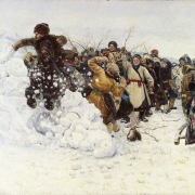 В.И. Суриков "Взятие снежного городка" 1891. Предоставлено: © Государственный Русский музей.