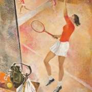 Мыльникова В.А. "Теннисистка" 1979. Предоставлено: Государственная Третьяковская галерея.