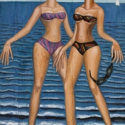 Б.З. Турецкий "Манекены на пляже" 1970. Предоставлено: Государственная Третьяковская галерея.