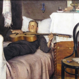 М.И. Игнатьев "В часы досуга" 1915. Предоставлено: Вологодская областная картинная галерея.