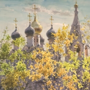 С.Н. Андрияка "Церковь Николы в Пыжах" 1998. Собственность автора. Предоставлено: Российская Академия Художеств.