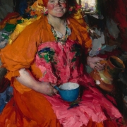 А.Е. Архипов \"Девушка с кувшином\" 1927. Предоставлено: © Государственная Третьяковская галерея.