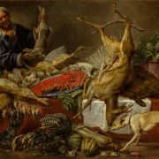 Якоб Йорданс и Пауль (Паувел) де Вос "Повар у стола с дичью" Около 1640-1645. Предоставлено: © Государственный Эрмитаж.
