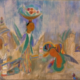 Леким Ибрагимов "Долина цветов" 1986. Предоставлено: Государственный Музей Востока.