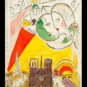 Марк Шагал "По воскресеньям" 1954. Коллекция Altmans Gallery. Предоставлено: Еврейский музей и центр толерантности.