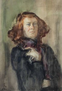 Валерий Рябовол "Женский портрет" 1990