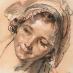 Жан-Батист Грёз "Голова улыбающейся девушки" Около 1765
