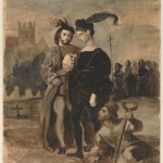 Эжен Делакруа "Гамлет и Горацио на кладбище" Около 1828