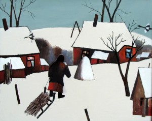 Алексей Новиков "Зима в деревне Крутой Верх" 1991