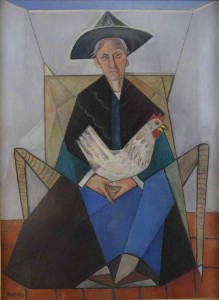 Маревна (Мария Воробьёва-Стебельская) «Крестьянка с курицей» 1948