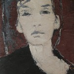 124. Тимошенко Лидия "Автопортрет (в терракотовой гамме)" 1965 Холст, масло 45х29