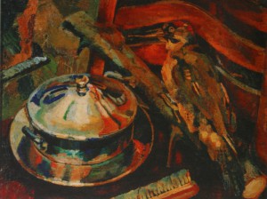 2. Тимошенко Лидия "Натюрморт с дятлом" 1925 Холст, масло 44х57