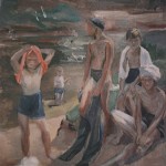 22. Тимошенко Лидия "Дети на пляже" 1934 Холст, масло 76х64