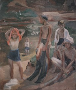 22. Тимошенко Лидия "Дети на пляже" 1934 Холст, масло 76х64