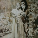 61. Тимошенко Лидия "Они в саду, рука с рукою…" 1950-1955 Картон, масло 45х35