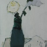 96. Тимошенко Лидия "Розы и маска" 1961 Холст, масло 45х29