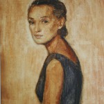 97. Тимошенко Лидия "Автопортрет (в профиль)" 1959 Холст, масло 55х45