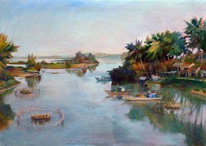 Сергей Тимонов "Вьетнам. Рассвет над рекой" 2015