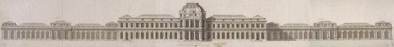 Жан-Батист-Александр Леблон «Дворец в Стрельне. Фасад к морю. Проект» 1717