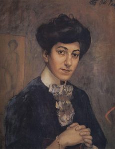 Кузьма Петров-Водкин "Портрет жены" 1906 Таллин, музей Кадриорг