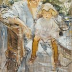 Михаил Шемякин "Портрет жены с сыном на коленях" 1910