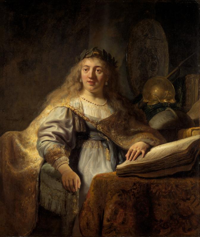 Рембрандт ван Рейн "Минерва в своем кабинете" 1635