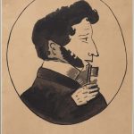 Неизвестный художник "Портрет А.С. Пушкина с камергерским ключом" 1830-е
