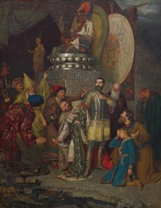 В.С. Смирнов "Князь Михаил Черниговский перед ставкой Батыя" 1883