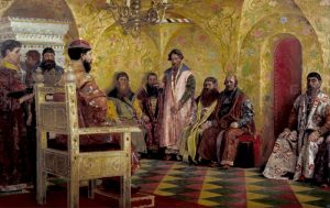 А.П. Рябушкин "Сидение царя Михаила Федоровича с боярами в его государевой комнате" 1893