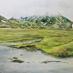 Цикл акварельных работ художницы об Исландии.