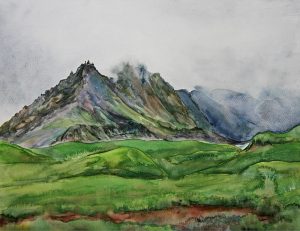 Цикл акварельных работ художницы об Исландии.